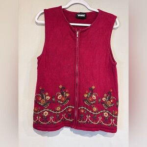 Vintage zip up  Sweater Vest  brand Designer Original Studio.